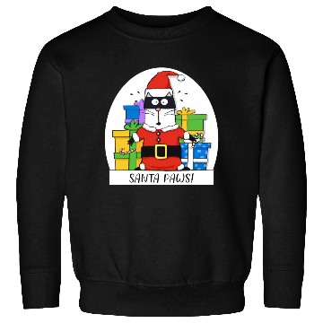 Discover Surprised Cat Christmas Eve and Santa Paws Sweatshirts