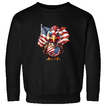 Discover Thanksgiving Pride: Turkey Adorned with Flag Sweatshirts