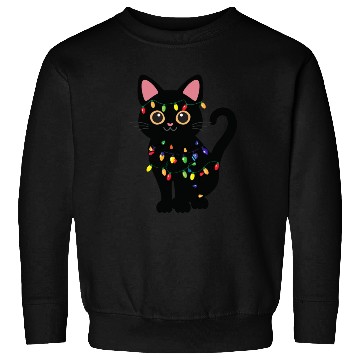 Discover Christmas Cat Black Sweatshirts