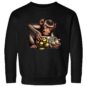 Discover Angry monkey with cucumber jar Sweatshirts