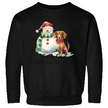 Discover Dachshund Through The Snow Sweatshirts