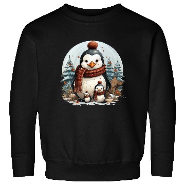 Discover Adorable penguins in Christmas sweaters decorating Sweatshirts