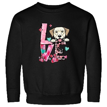 Discover Labrador Dog I Love My Dog Fur Baby Valentines Da Sweatshirts