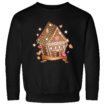 Discover beautifully decorated gingerbread house for XMAS Sweatshirts