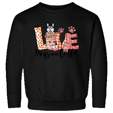 Discover Husky Dog Coffee Lover Dog Mom Valentines Day Sweatshirts