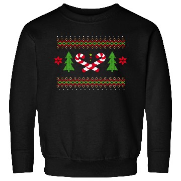 Discover Candy canes pattern for Christmas Sweatshirts