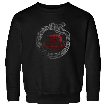 Discover Jormungandr Vikings Dragon Ship Thor Mjolnir Sweatshirts