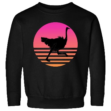 Discover Ostrich Running Retro Sunset Sweatshirts