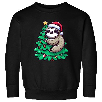 Discover Christmas Sloth - Relaxing on the Christmas Tree Sweatshirts