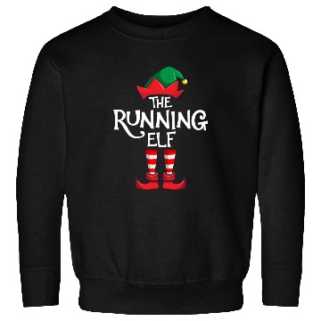 Discover Running Elf Matching Family Christmas Sweatshirts