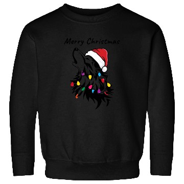 Discover Funny wolf with christmas lights Sweatshirts