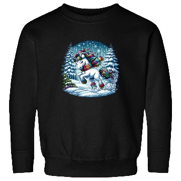 Discover Unicorn in a Winter Wonderland Sweatshirts