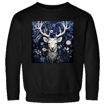 Discover Enchanted Forest Deer Winter Bloom Sweatshirts