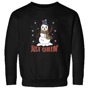 Discover Snowmen Just Chillin' Winter Time Snow Sweatshirts
