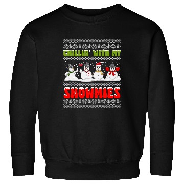 Discover Snowmen Chilling with my Snowmies Winter Sweatshirts