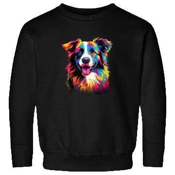 Discover Watercolor Colorful Border Collie Sweatshirts