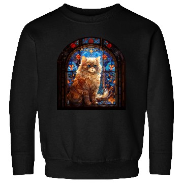 Discover Persian cat in stained glass Sweatshirts