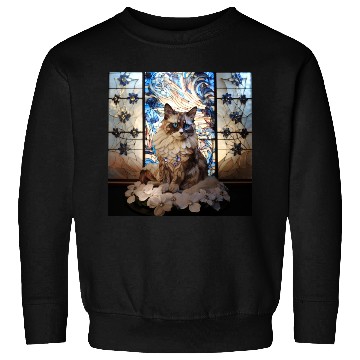Discover Ragdoll cat in stained glass Sweatshirts