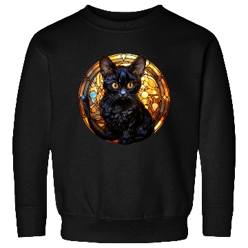 Discover Bombay kitten in stained glass Sweatshirts