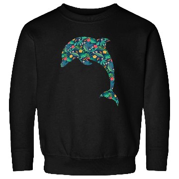 Discover Dolphin Tropical Flower Floral Sweatshirts