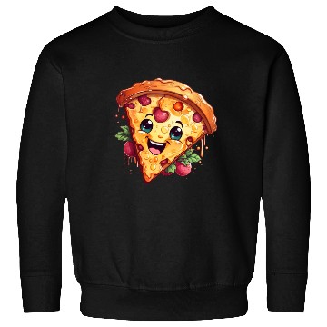 Discover A charming kawaii style pizza slice Sweatshirts