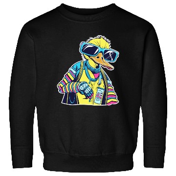 Discover Punk Duck Duckling Punk Rocker Sweatshirts