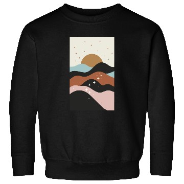 Discover Boho Mountains Moon and Stars Sweatshirts