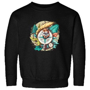 Discover Adventurous Squirrel Compass : Navigating Nature Sweatshirts