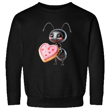 Discover Ant With Heart Cookie Valentine's Day Greeting Sweatshirts