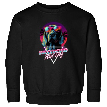 Discover Retro Wave Bloodhound Hot Dog Sweatshirts