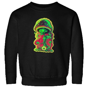 Discover Psychedelic mushroom alien Sweatshirts