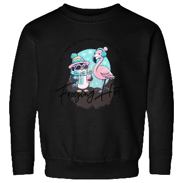 Discover Flamingo & Penguin Freezing Hot Christmas Fun Sweatshirts