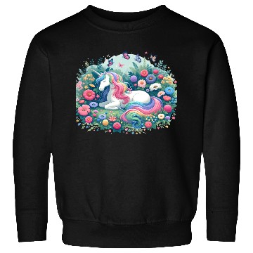 Discover Botanist Unicorn in a Magical Garden Sweatshirts
