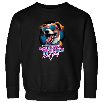 Discover Retro Wave Jack Russel Terrier Hot Dog Sweatshirts