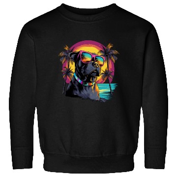 Discover Retro Wave Pitbull Terrier Dog Sweatshirts