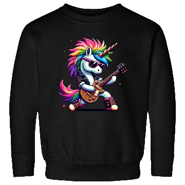 Discover Pixel Punk Rock Unicorn Sweatshirts