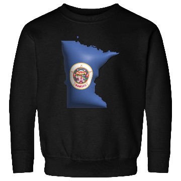 Discover Minnesota - 3D Flag Map Sweatshirts