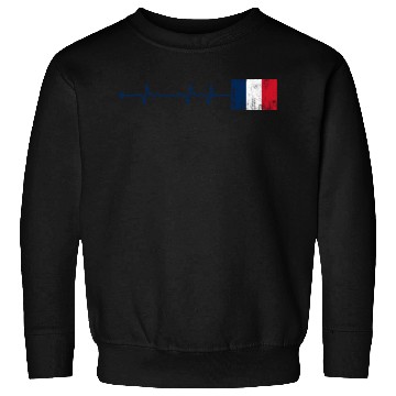 Discover France Flag Heartbeat Sweatshirts