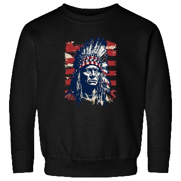 Discover Indian Native American Chief Feather Headdress Sweatshirts