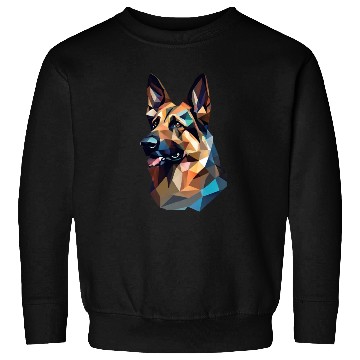 Discover German shepherd dog, German dog, polygon art Sweatshirts