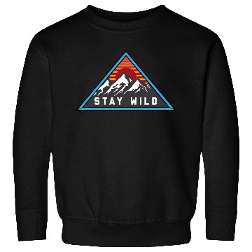 Discover Stay Wild Mountain Design - Embrace Adventure Sweatshirts