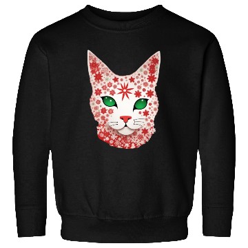 Discover Christmas snowflake cat Sweatshirts