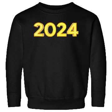 Discover Happy new year 2024 3D text gold render Sweatshirts