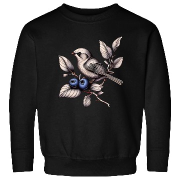 Discover Bird on a Blueberry Branch Sweatshirts