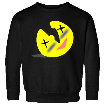 Discover Mood Funny Silly Face Cartoon Smile Design Sweatshirts