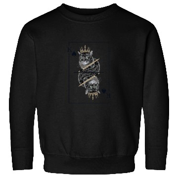 Discover Cat Spades King Playing Card Cat Daddy Cat Mom Sweatshirts