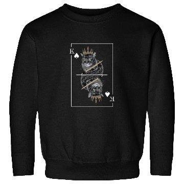 Discover Cat Spades King Playing Card Cat Daddy Cat Mom Sweatshirts