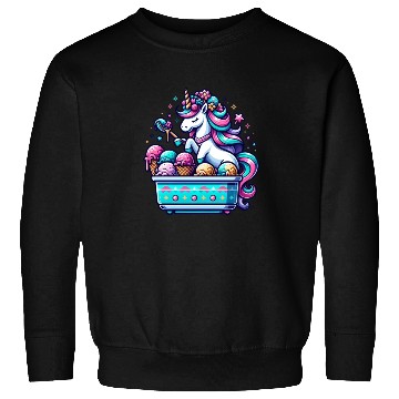 Discover Magical Unicorn Ice Cream Maker Sweatshirts