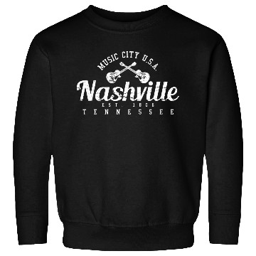 Discover Nashville Tennessee Usa Music City Country Music V Sweatshirts