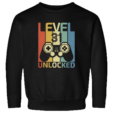 Discover Level 31 Unlocked 1991 Video Game 31th Birthday Sweatshirts